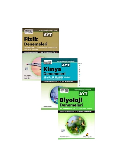 Aydın Yayınları Ayt Fizik-Kimya-Biyoloji Deneme Seti