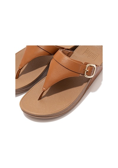 592 Light Tan Terlik Kadın Diğer Es8-592 /090 Fitflop Lulu Adjustable Leather Toe-posts Acı Kahverengi