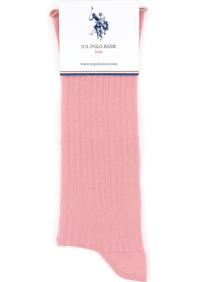 U.s. Polo Assn. Kız Çocuk Açık Pembe Çorap Dizaltı 50318077-vr078 Acık Pembe