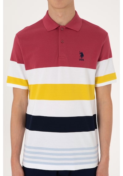 U.S. Polo Assn. Erkek Regular Fit Polo Yaka Vişne Tişört 50306820-VR223