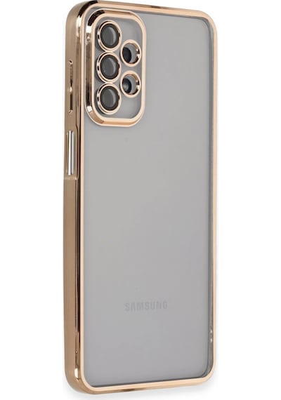 Samsung Uyumlu Galaxy A23 4g Kılıf Razer Lensli Silikon - Gold