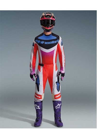 Alpinestars Techstar Knif Off-road Motosiklet Jerseyi Gri Siyah Oranj