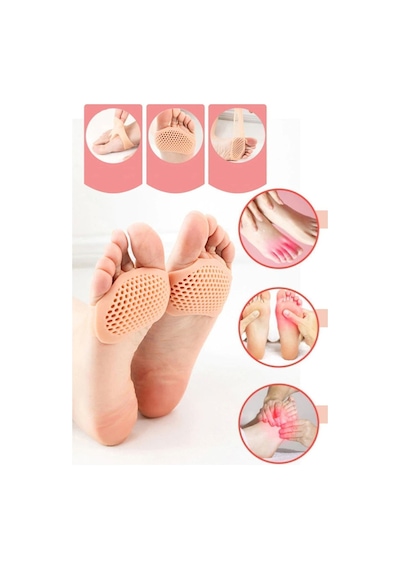 Orta Parmağa Geçen Nasır Koruyucu Metatarsal Silikon Pad Ayakkabı Vurma Önleyici Taban