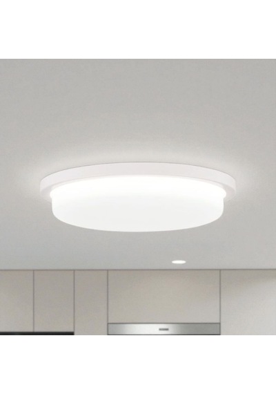 36 Watt Beyaz Işık Ledli İç Ve Dış Mekan 3200 Lümen Plastik Tavan Ve Duvar Armatürü, Led Tavan Aplik Beyaz