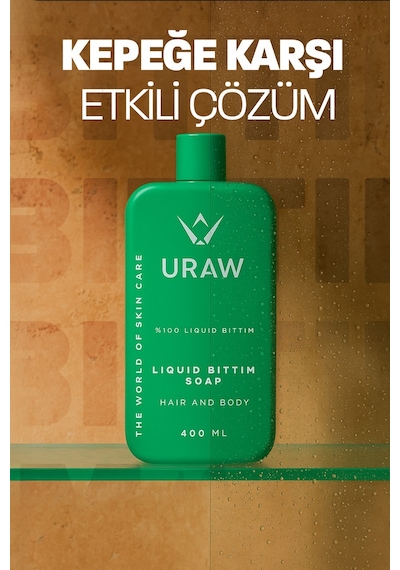 Uraw Saç Derisi Arındırıcı ve Kepek Karşıtı Sıvı Bıttım Sabunu 400 ML