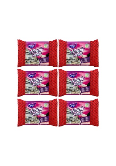 Magic Sünger 6 Lı Paket Kırmızı Renk
