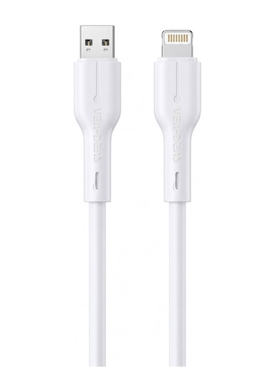 Ven-dens Vd-dc23l Usb-a To Lightning Şarj Ve Veri Kablosu, 2,4 A, 1 Metre, Esnek Tpe Kaplama, Beyaz