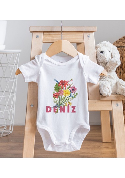 Bk Gift Bk Kids İsimli Bebek Body Zıbın - Model 9 12-18 Ay Çok Renkli