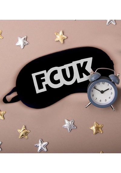 Bk Gift Fcuk Tasarımlı Uyku Göz Bandı, Arkadaşa Hediye, Doğum Günü Hediyesi, Uyku Bandı-1 Sarı