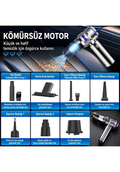 Castu Cs59 Plus Max 20000 Pa 100w Şarjlı Süpürge