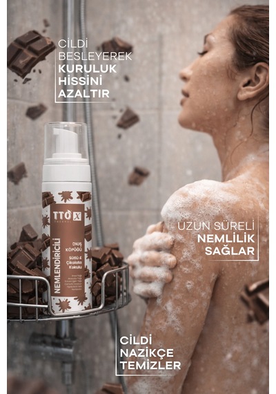 Tto -X Nemlendiricili Duş Köpüğü Sütlü&Çikolata Kokulu 200Ml