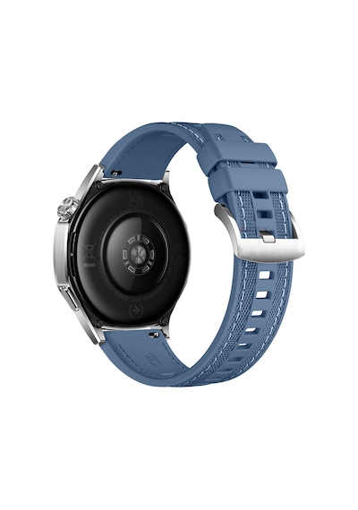 Sneezy Huawei Watch Gt5 Pro 46mm İle Uyumlu Metal Tokalı Dikiş Detaylı Şık Dokuma Silikon Kordon
