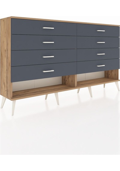 Arges Konsol 8 Çekmeceli 176x30x99 Çam-çam/antrasit Çam-çam/antrasit Arges Konsol 8 Çekmeceli 176x30x99 Çam-çam/antrasit Çam-çam/antrasit