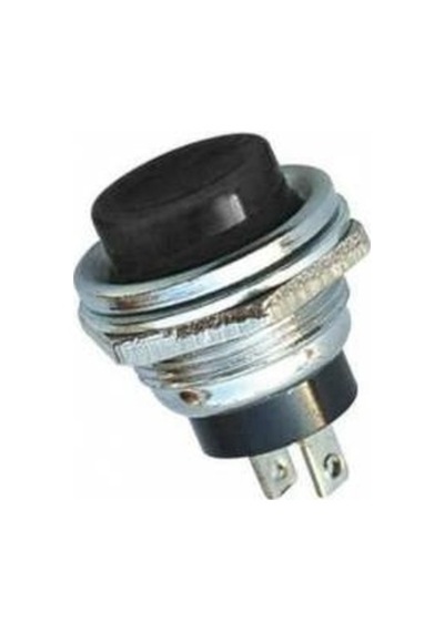 Mr-180 16mm Metal Kalmasız Basmalı Buton Siyah Siyah