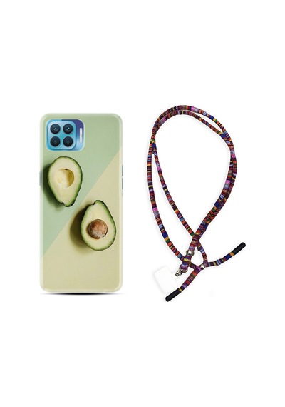Oppo Reno 4 Lite Kılıf Rasta Boyun Askılı Dog In The Dress 1364