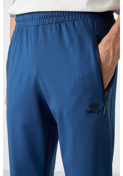 Tommy Life Parlament Fermuar Cepli Standart Kalıp Jogger Erkek Eşofman Alt - 84587 Parlament