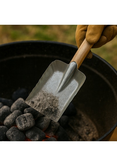 Çelik Ateş Küreği Ahşap Dayanıklı Saplı Geniş Soba Kömür Ateş Köz