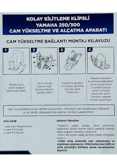 Demtrend Yamaha Xmax 250/300 23-24 Cam Yükseltme Aparatı