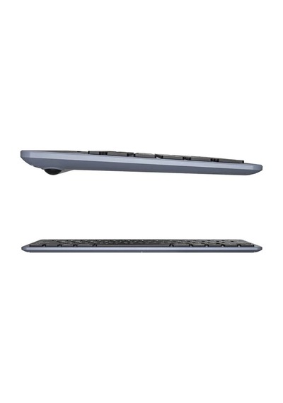 Lenovo Lecoo Bk100 Bluetooth V3.0 Çoklu Cihaz Uyumlu Şarj Edilebilir Kablosuz Gri Türkçe Q Klavye