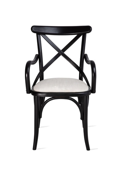 Gazzini Thonet Kolçaklı Sandalye Siyah - Beyaz