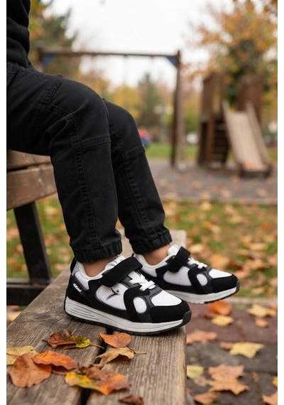 Fort Abel Cool Anatomik Rahat Sneaker Erkek Çocuk Ayakkabı SİYAH-BEYAZ