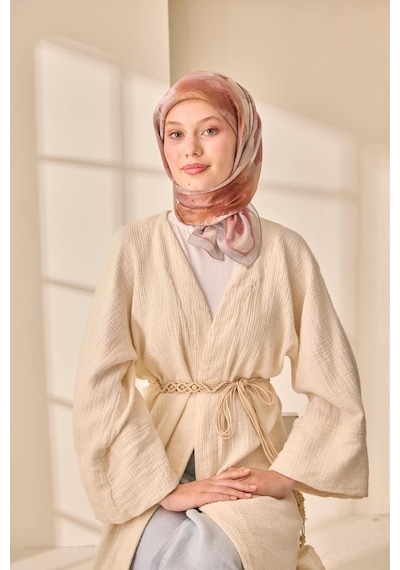 Silk Home Olinda İpek Eşarp 47004-03 Gri, Gül Kurusu, Bej, Taba, Bordo