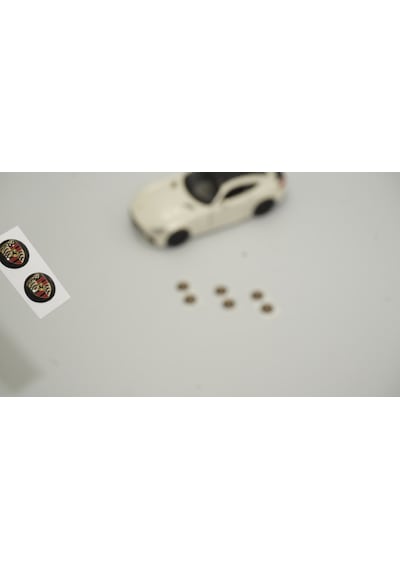 Porsche Uyumlu Logo Jant Torpido Direksiyon 9Mm Damla Sticker Logo Seti