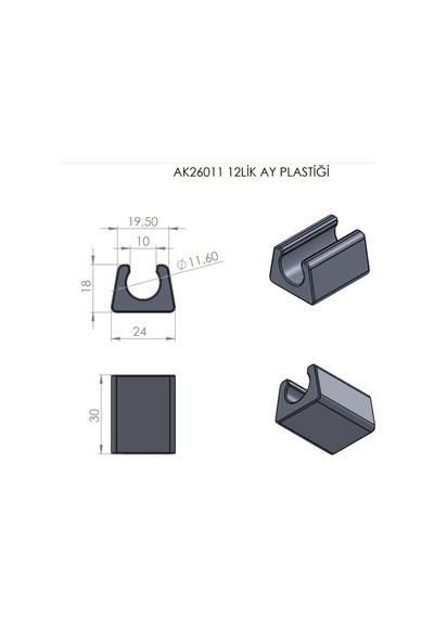 Cateksss 13 Lük Ay Plastik Beyaz - 16 Lı Paket