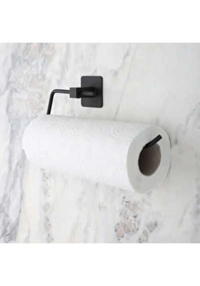 Kendiliğinden Yapışkanlı Siyah Paslanmaz Metal Rulo Havluluk Aparat Siyah Metal Diğer