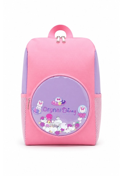 Quovo Kawaii Tarzı Özel Tasarım Anaokulu Çantası Su Geçirmez Ortopedık Anaokulu Çantası Kreş 4-7 Yaş Pembe