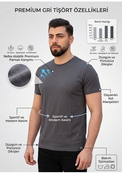 Luxıc Core Unisex Siyah %100 Pamuk Basic Tişört Bisiklet Yaka Kısa Kol Rahat Kesim Günlük Yazlık L - Lcr-ts-sıyah