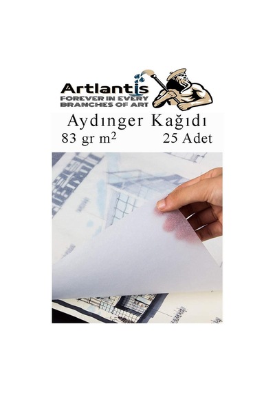 Aydınger Kağıdı A3 83 Gr 25'li 1 Paket Eskiz Kağıdı Lineplus Asetat Kalemi S 0.3 Siyah Kırmızı Mavi
