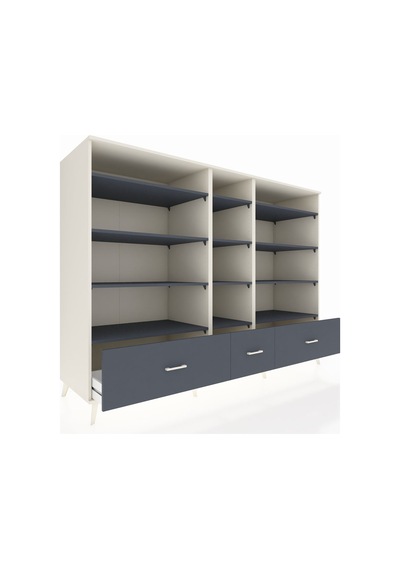 Kronos Dolap 12 Raflı 3 Çekmeceli 220x59x163 Aytaşı-antrasit Aytaşı-antrasit Kronos Dolap 12 Raflı 3 Çekmeceli 220x59x163 Aytaşı-antrasit Aytaşı-antrasit