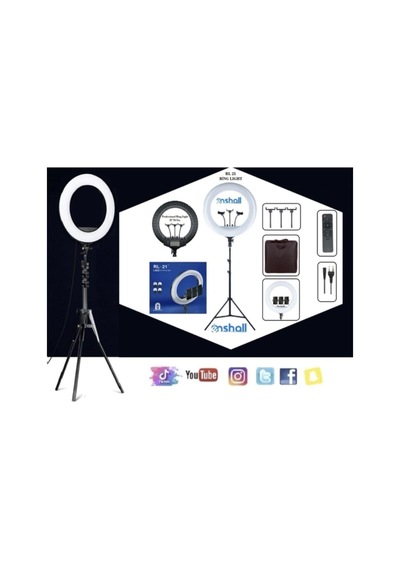 Döküm Ayaklı Profesyonel Kuaför Makyaj Çekimleri 21 Inç 65w 560led Kumandalı Ring Lıght Çekim Işığı