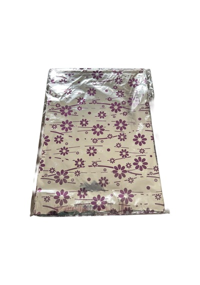 Omeyva Desenli Metalize Hediye Paketi Yapışkanlı Torba Poşet - 25x35 Cm. - 100 Adetlik 5 Paket
