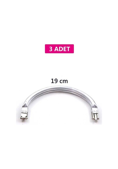 Gizli Metal Oval Çanta Bursu 3 Adet - 19 Cm - Metal Çanta Aparatı Çanta Aksesuarı
