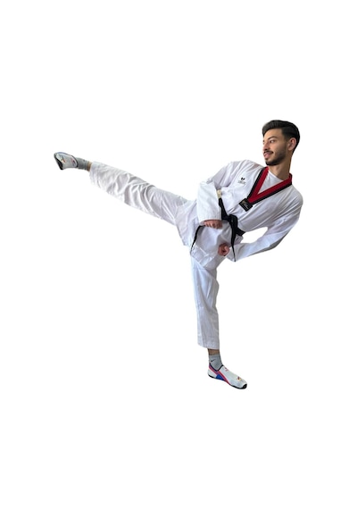 Jumok Poom Yaka Fitilli Taekwondo Elbisesi Beyaz