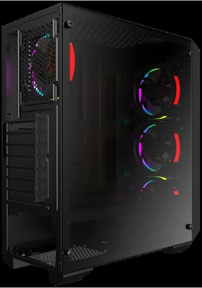 Vento VG10F 650W 80+ Temperli Cam ATX Oyuncu Bilgisayar Kasası Siyah