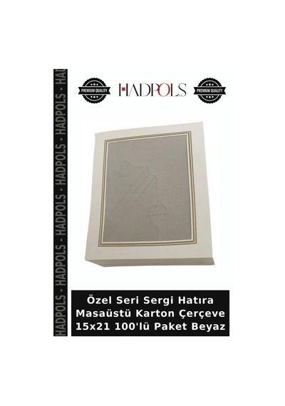 Özel Seri Sergi Hatıra Masaüstü Karton Çerçeve 15x21 100'lü Paket Beyaz