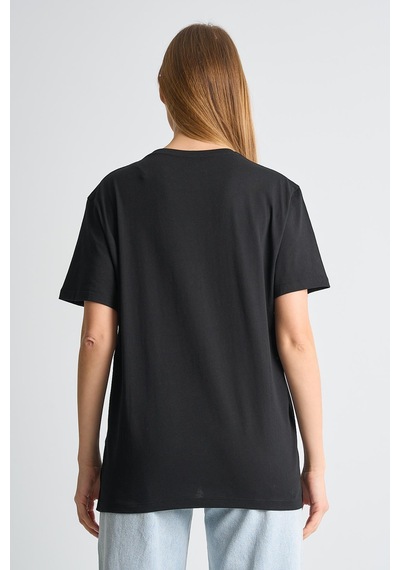 Alexandergardı Baskılı Kısa Kollu Unisex T-shirt Siyah