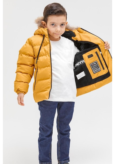 Benittokids Erkek Çocuk Natürel Kürklü Mont 51289 Hardal