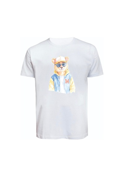Baranışık İmpossible Baskılı Penye Süprem Tshirt Beyaz