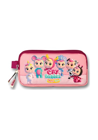 Ümit Çanta Cry Babies Fantasy İki Bölmeli Kız Çocuk Kalem Çantası - Bordo-pembe