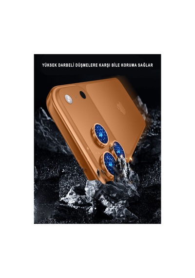 İphone 17 Pro / 17 Pro Max Uyumlu Safir Lens Çizilmez Dayanıklı Kamera Koruyucu Gümüş