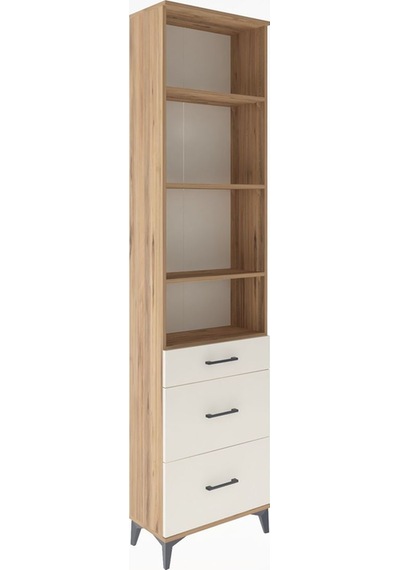 Arges Dolap 4 Raflı 3 Çekmeceli 60x30x243 Çam-aytaşı Çam