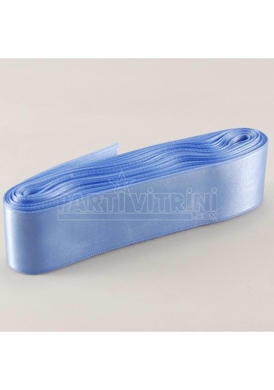 Mavi Saten Kurdela 4 Cm. X 10 Metre 6