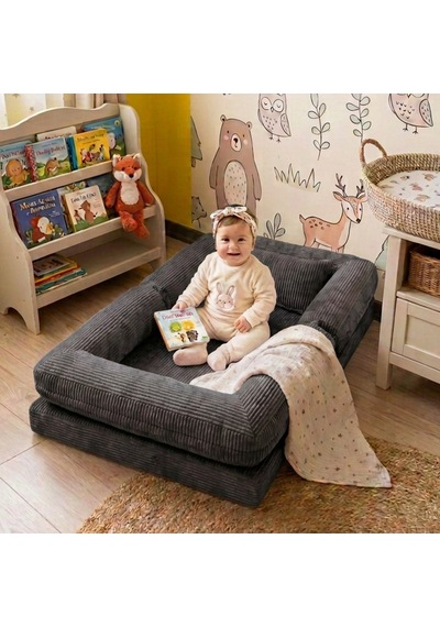Miniwood Montessori Yatak Oyun Alanlı Bebek Yer Yatağı Sünger Çocuk Karyola 108 x 150 CM