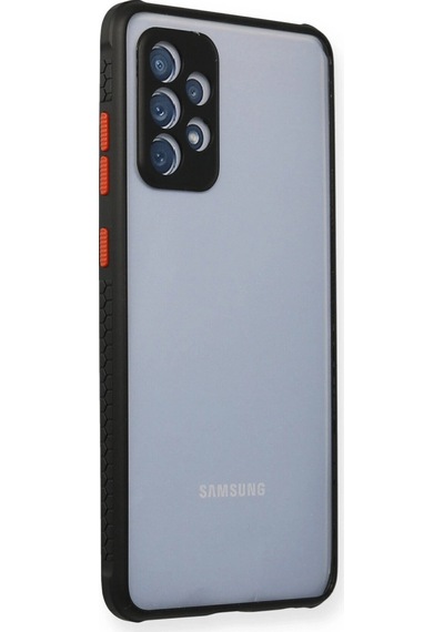 Samsung Uyumlu Galaxy A72 Kılıf Miami Şeffaf Silikon Siyah