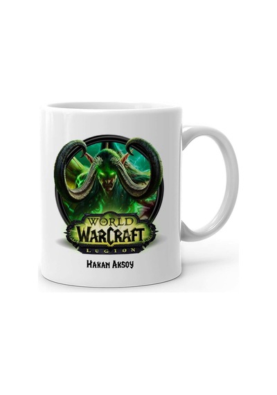 Kişiye Özel World Of Warcraft Legion Beyaz Kupa Bardak - 1