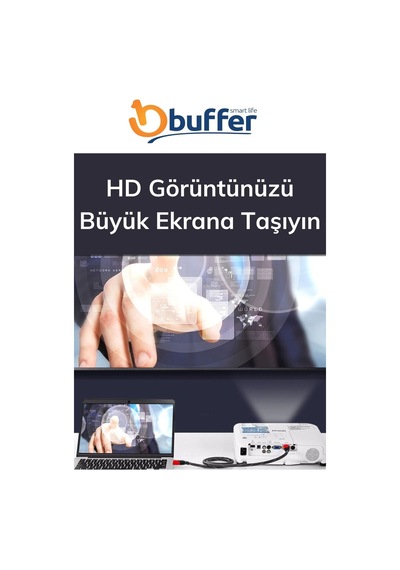 Hobibahçem Hdmı Kablosu Hdtv Bilgisayar Uydu Görüntü Ses Full Hd Sargılı Görüntü Aktarma Kablosu